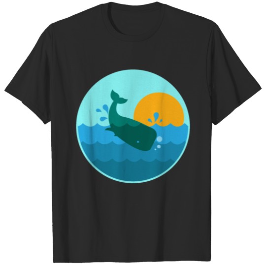 Discover Whale Jump Sunrise Ocean Window - Gift Idea T-shirt