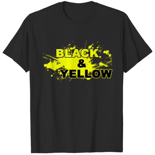 Discover Black & yellow exclusif T-shirt