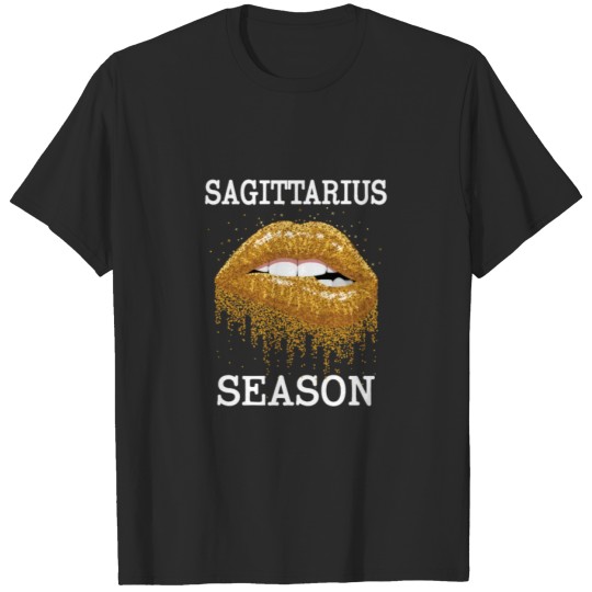 Discover Sagittarius Season Zodiac Sign Shirt Womens Lips T-shirt