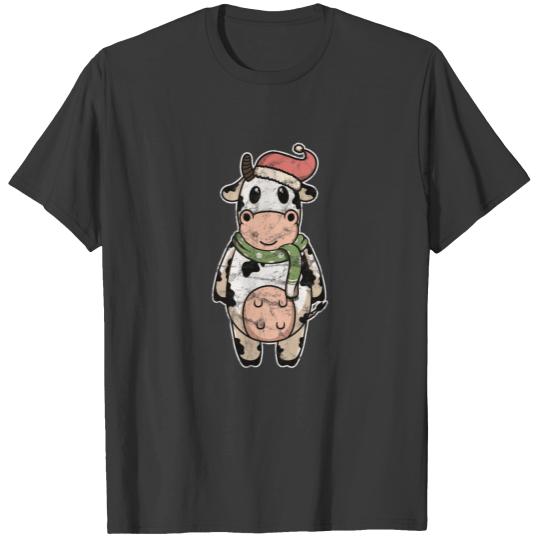 Animal Kid Cow Vintage Christmas Gift T-shirt