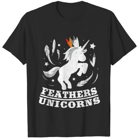 Discover FEATHERS UNICORNS T-shirt