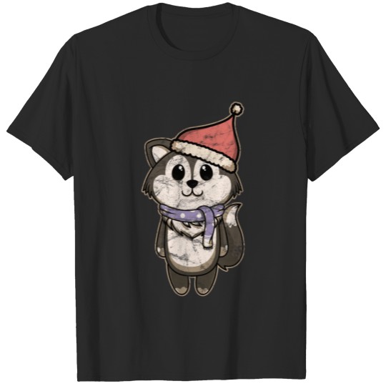 Discover Animal Kid Wolf Vintage Christmas Gift T-shirt