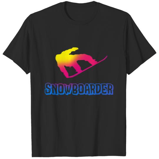Discover Jumping Snowboarder colorful T-shirt