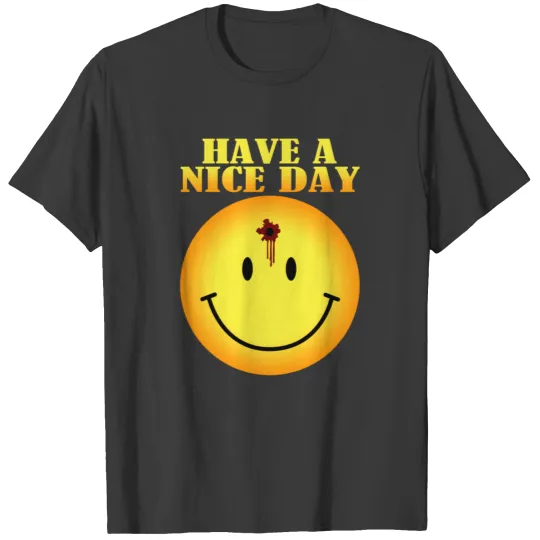 Discover smiley face bullet hole T-shirt