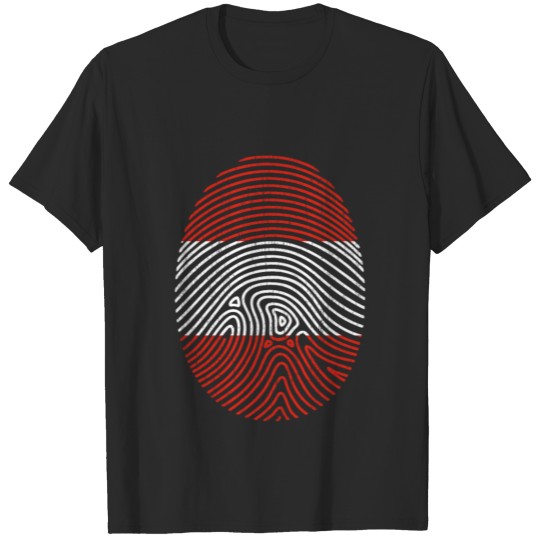 Discover Austria Fingerprint Gift Christmas Birthday T-shirt