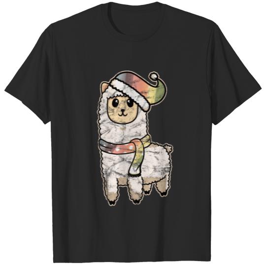Discover Animal Childs Vintage Lama Alpaka Christmas Gift T-shirt