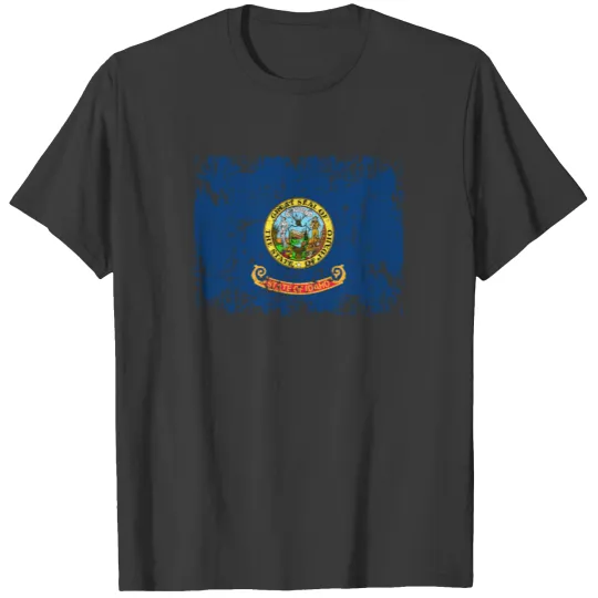 Idaho Flag Vintage Retro Distressed T-shirt