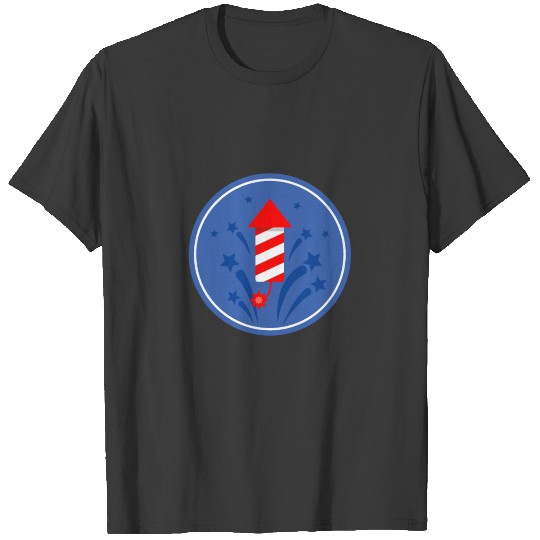 Happy New Year Rocket America Fireworks T-shirt