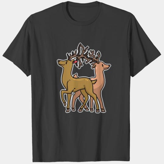 Reindeer Christmas Gift Funny Sledge T-shirt