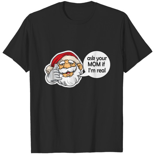 Discover Funny Santa Mom Christmas T-Shirt XMas Tee T-shirt