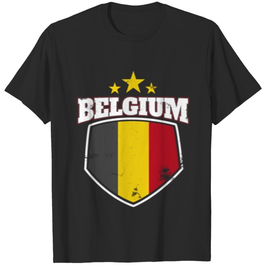 Discover Belgium gift banner chocolate map T-shirt