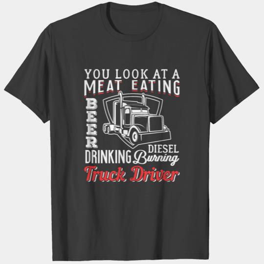Meat Beer And Diesel | Truck Driver T-shirt