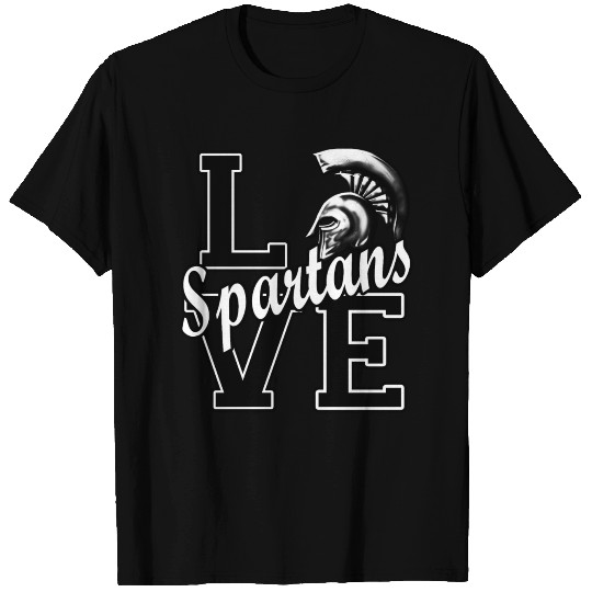 Love Spartans School Pride Mascot Homecoming T-shirt