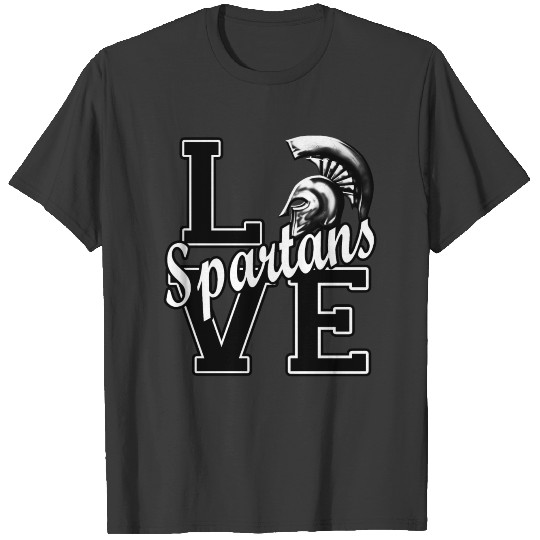 Love Spartans School Pride Mascot Homecoming T-shirt