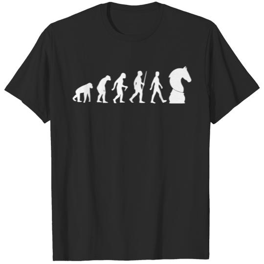 Discover chess evolution white T-shirt