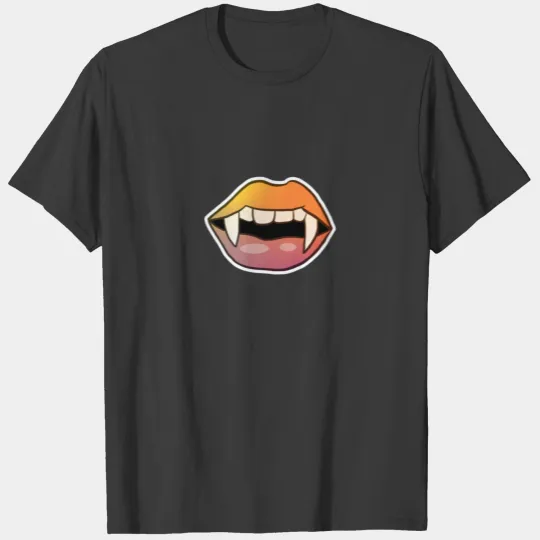 Sexy Halloween vampire lips blood T-shirt