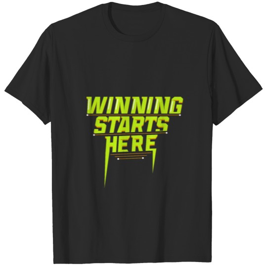 Discover Winning Starts Here Running Runner 5K Fun Run T-shirt