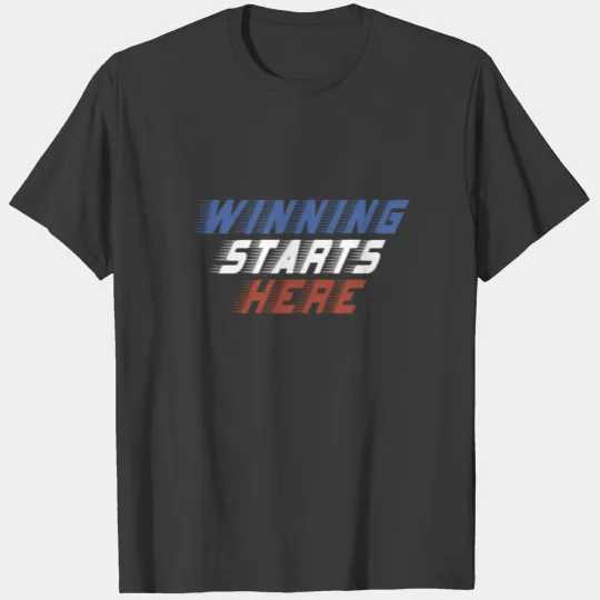Winning Starts Here Running Runner 5K Fun Run T-shirt