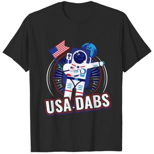 USA Dibs Patriotic American Astronaut Moon T-shirt