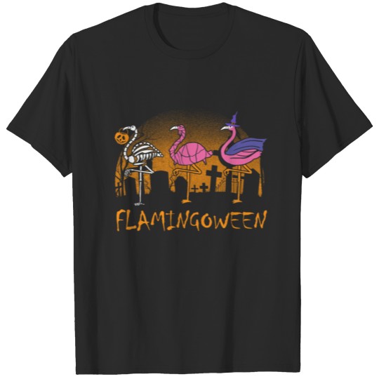 Discover FLamingo halloween gift T-shirt