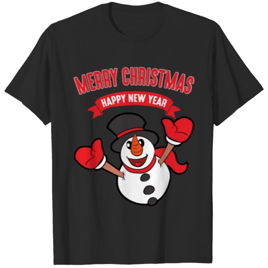 Discover Funny Cool Cute Snowman Winter Snow T-shirt