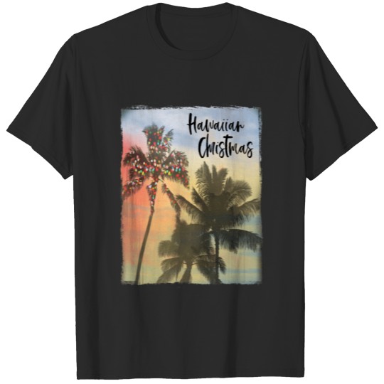 Discover Hawaiian Islands Christmas Family Beach Palm Tree T-shirt