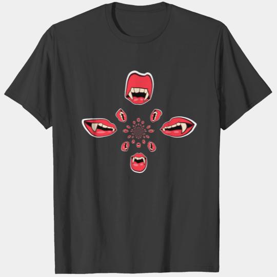 Sexy Halloween vampire lips blood T-shirt
