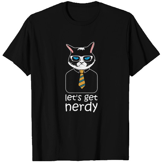 Nerd Cat Cat Lover Business Kitty Nerd Gift Idea T-shirt