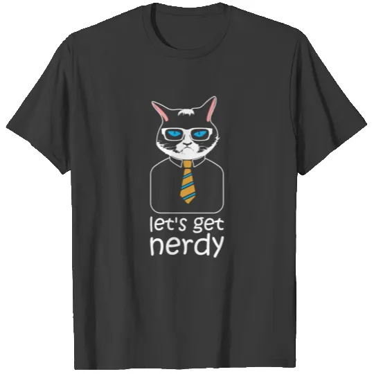 Nerd Cat Cat Lover Business Kitty Nerd Gift Idea T-shirt
