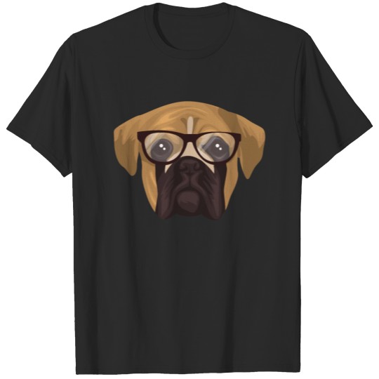 Boxer Nerd Glasses Geek Dog Lover Gift Idea T-shirt