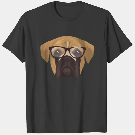 Boxer Nerd Glasses Geek Dog Lover Gift Idea T-shirt