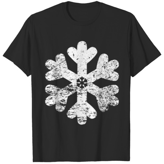 Discover White Distressed Snowflake T-shirt