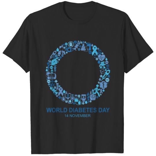 World Diabetes Day Blue Circle T-shirt