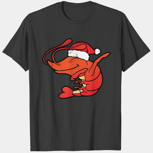 Christmas Xmas Dabbing Dab Shrimp T-shirt