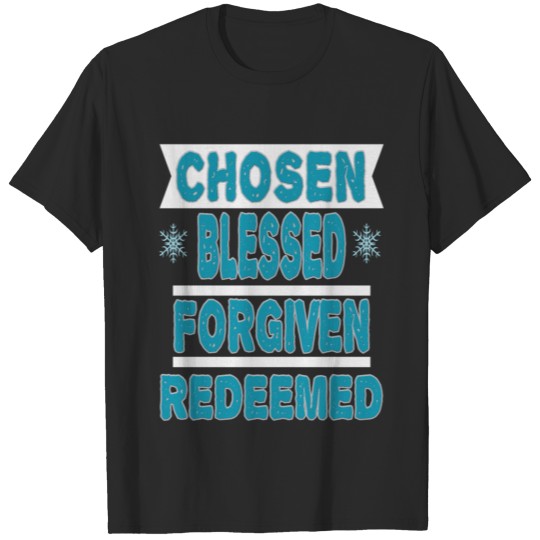 Discover Great Tee typography design saying "Chosen" and T-shirt
