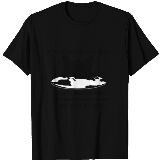 Flat earth kitty cat T-shirt