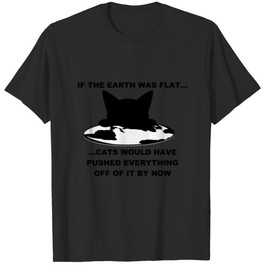 Flat earth kitty cat T-shirt