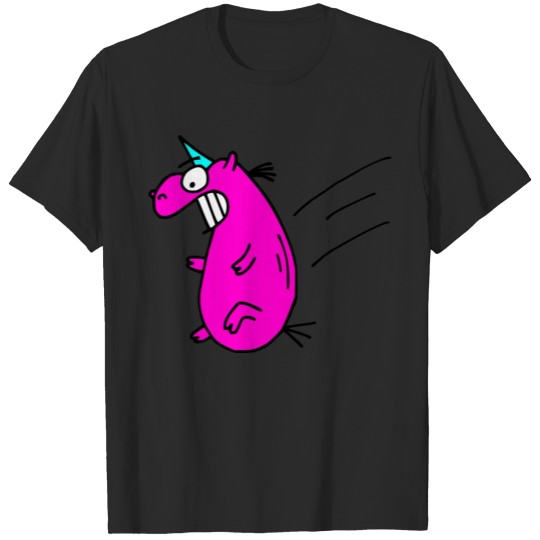 Discover pink flying unicorn T-shirt