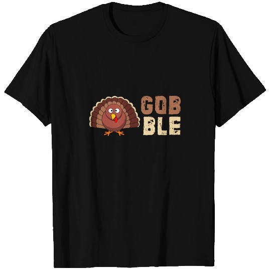 Gobble Truthahn Essen Erntedank Thanksgiving T-shirt
