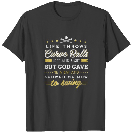 But God Gave Christian Baseball Jesus Gift Curve T-shirt