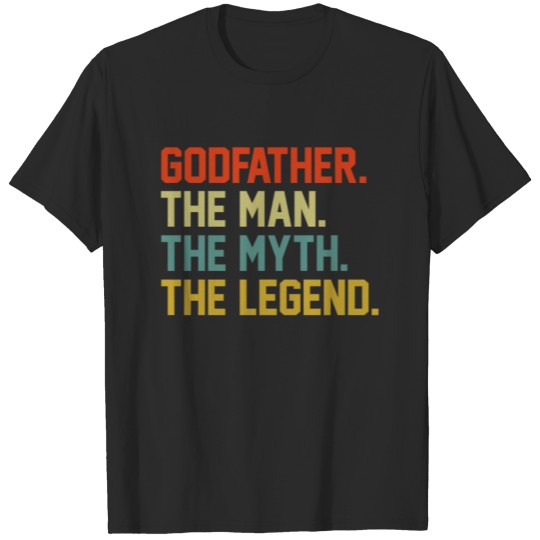 Discover Cool Godfather The Man The Myth The Legend Best T-shirt