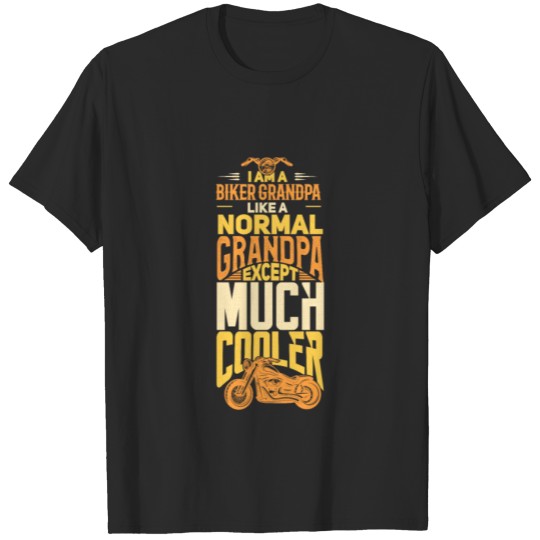 Discover Biker grandpa motorcycle gift present biken T-shirt