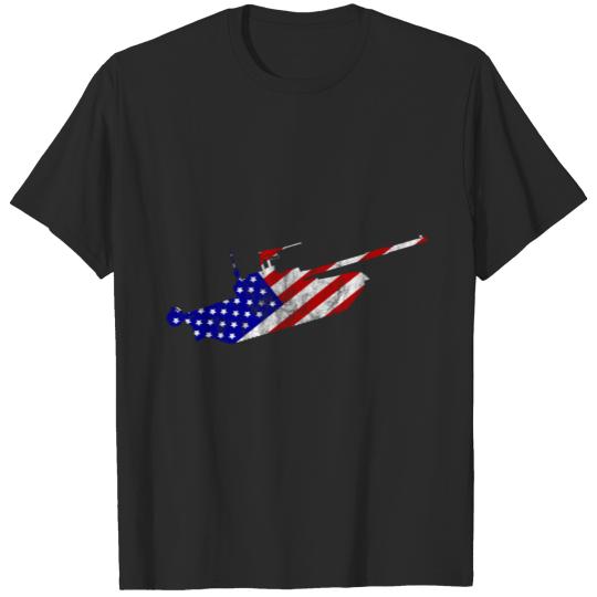 Tank American Flag - Army Tank Flag T-shirt