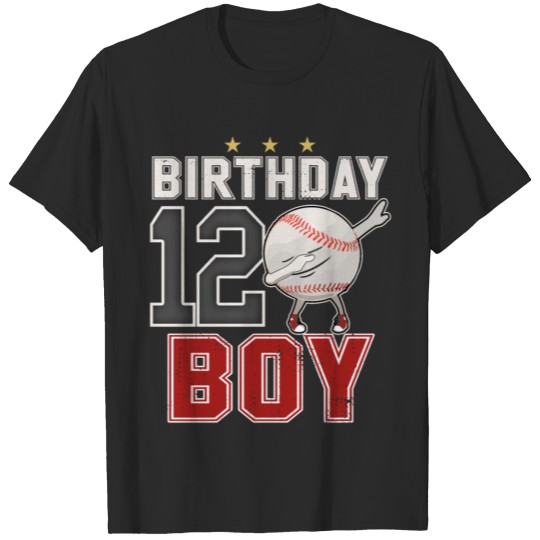 Discover 12 Year Old Dabbing Baseball Player 12th BDay T-shirt
