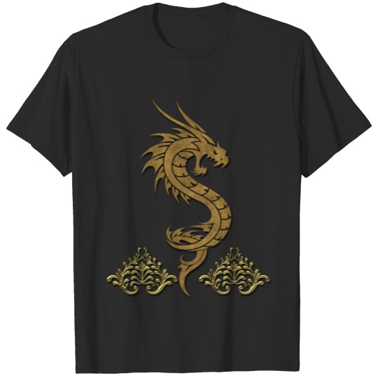 Wonderful golden chinese dragon T-shirt