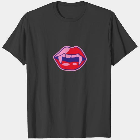 Sexy Halloween vampire lips blood T-shirt