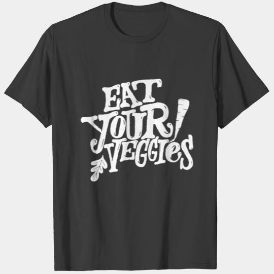Eat Your Veggies Lettering T-shirt