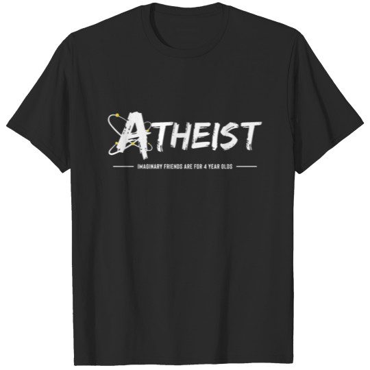 Discover Funny Atheist Imaginary Friend Science Logo T-shirt