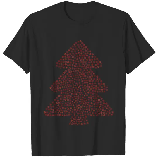 Discover Snow Wordcloud of a tree fas form (red) T-shirt