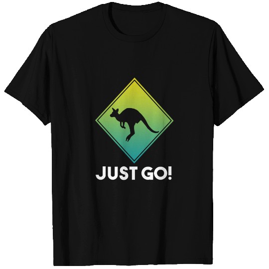 Just Go Kangaroo Christmas Sign Gift T-shirt